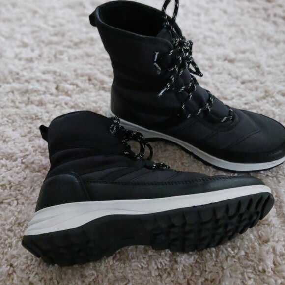 Ice Fields Winter Snow Boots Womens 6 Black Heat-MX Insulation Light Weight Lace - Picture 6 of 11